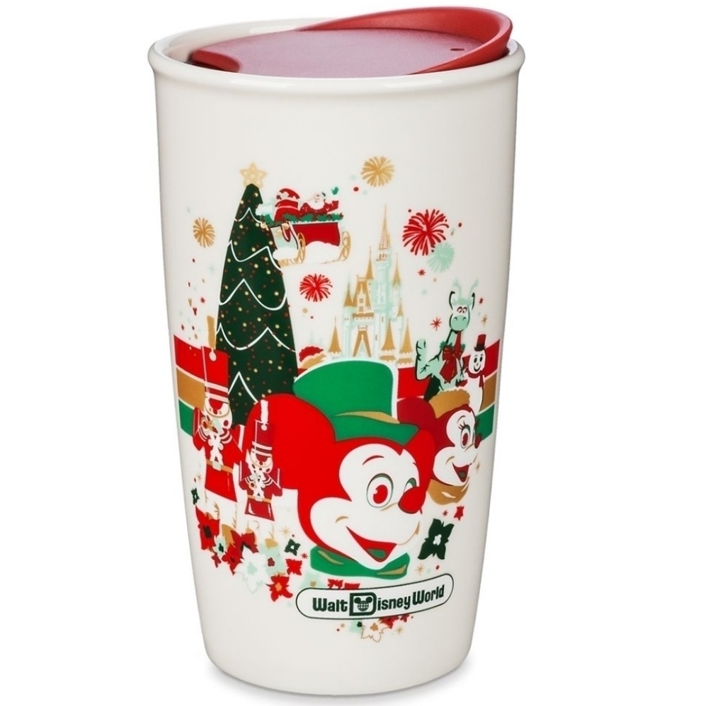 Starbucks Disney World Christmas Happy Holidays Retro Vault Travel Tumbler - Picture 1 of 8